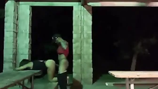 Long Dick Gives Backshots Outside