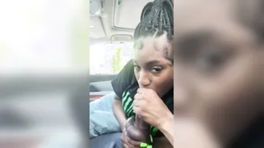 Car Blowjob Till He Cums In Her Mouth