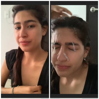 Desi Guy Cum On Cute Innocent Girl Face
