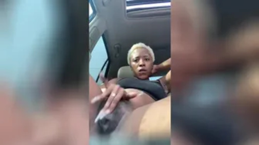 Lady Caught Masturbating In A Car Outdoor