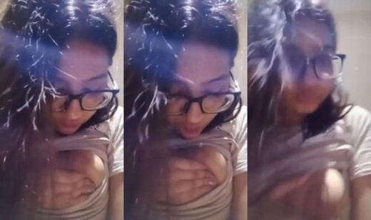 Sucking Her Boobs Herself